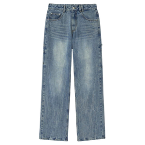 Wholesale Mens <b>Denim</b> Jeans Pants Classic Fit Durable Cotton OEM Custom Design Factory Direct Supply Low MOQ - Product Image 1