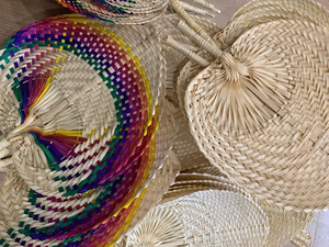 Éventails en bambou pour la décoration intérieure, taille personnalisée, multicolores, 100% faits à la main, tissés en bambou, provenant de l'usine originale au Vietnam SAFIMEX - Product Image 2