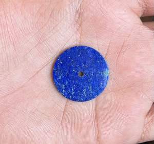 Cadran de montre plat en lapis-lazuli bleu naturel 28,5 mm, accessoires de montre en pierres précieuses d'excellente qualité, trou central de 2 mm, sans perçage - Product Image 4
