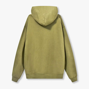 Sweat à capuche pour homme de qualité supérieure, brodé, effet délavé, séchage rapide, logo personnalisé, style streetwear, 100% coton molletonné - Product Image 4