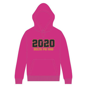 Sudadera con Capucha de Algodón y Poliéster Rosa de la Hermandad Delta Psi Rho, Año de Fundación 2020, Ropa Casual Cómoda y Suave con Estilo Griego - Product Image 2