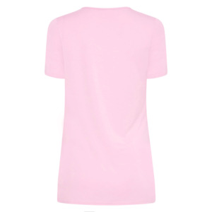Camiseta Rosa de Cuello Redondo y Manga Corta para Mujer, con Estampado de Águila, Logo 'Forever Young Wild Free', Informal, Transpirable y Ecológica - Product Image 4