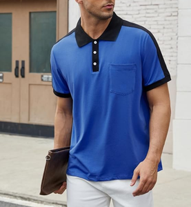 Camisas Polo Casuales para Hombre al por Mayor con Bolsillo, Camisa Clásica con Botones, Polo de Moda, Tejido de Punto de Algodón/Poliéster, 220 GSM - Product Image 5