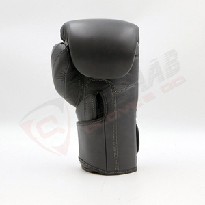 Vente chaude Fighting-Training 12 Oz Arts martiaux MMA Gants de boxe légers en cuir PU pour adultes de couleur noire - Product Image 3