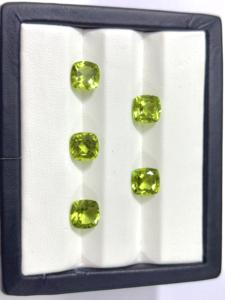Peridoto natural en forma de cojín, gema facetada, olivino calibrado para la fabricación de joyas, de 3 mm a 10 mm, certificado. - Product Image 3