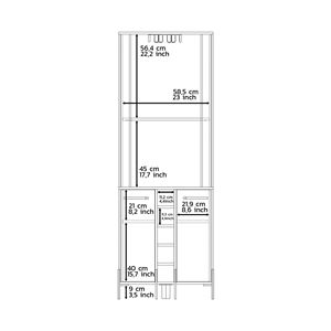 Mobile Bar Angolare a Due Ante in Macadamia con Cinque Portabottiglie Integrati, Quattro Ripiani Interni e Due Unità di Stoccaggio Indipendenti a Singola Anta - Product Image 4