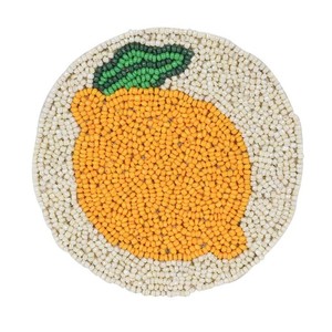 Fashionable hand made Elegant trendy style <b>beaded</b> Amazing hand embroidery Bee design <b>Coaster</b> set of 4 piece Dining table <b>coaster</b> - Product Image 6