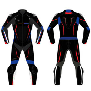 Combinaison de moto en cuir de vachette respirant de haute qualité, vêtements de course automobile en cuir véritable, ensembles personnalisables pour moto - Product Image 4