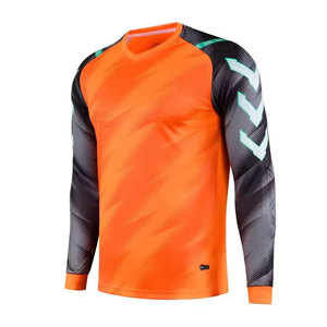 Maillot de gardien de but pour homme adulte avec protection des coudes, imprimé, 100% polyester, respirant, vêtements d'entraînement de football - Product Image 3