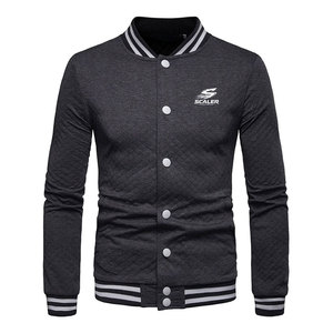 OEM Custom Made High Quality Men Winter Varsity Jacket <b>Fleece</b> Fabric Stand Front Breathable Windproof for Long Lasting Use - Product Image 1