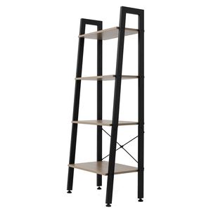 Scaffale a 4 Ripiani Industriale Grigio, Scaffalatura per Ufficio, Bagno, Soggiorno, Libreria - Product Image 5