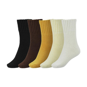 Men's Seamless Crew <b>Socks</b> Winter Breathable Wool/Cotton Customized High Quality Solid Hand-Stitched Toe <b>Soft</b> - Product Image 3