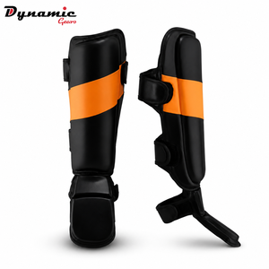 Customizable Adult Muay Thai Shin Guards Waterproof PU Training Shin Pads Custom Logo Printing Boxing <b>Leg</b> Guards <b>Warmers</b> - Product Image 2