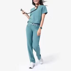 Uniforme Médico Personalizado de Pierna Ancha para Enfermeras, Bata de Laboratorio con Diseños de Ropa Médica, Material de Origen, Unisex - Product Image 1