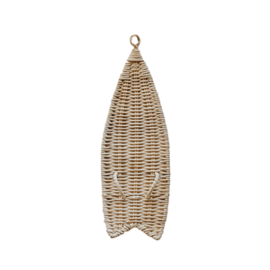Décoration murale en rotin tressé de qualité supérieure pour planche de surf, en matériau naturel, pour la décoration intérieure de chambre d'enfant - Product Image 1