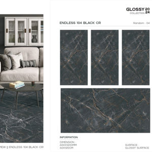 Azulejo de Porcelana Brillante Clásico 600x1200, Formato Grande, Superficie Pulida Premium, para Paredes y Pisos, Uso Interior y Exterior Moderno - Product Image 1