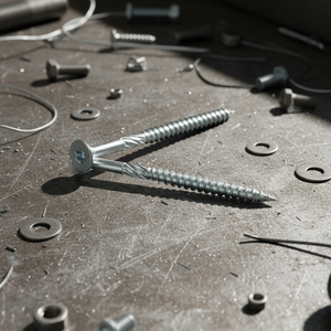 Vis autotaraudeuse à bois à filetage grossier, à tête fraisée, à entraînement Torx, en acier au carbone nickelé et oxydé noir, de qualité industrielle, métrique et impériale - Product Image 1