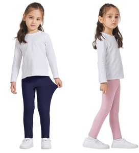 Pantalons de sport pour enfants, taille haute, respirants, leggings vintage, tissu tricoté doux, écologiques, style décontracté pour l'extérieur - Product Image 3