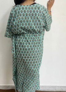 Elegante Vestido Kaftán de Algodón Estampado para Mujer, Perfecto para Uso Casual y Salidas de Verano - Product Image 5