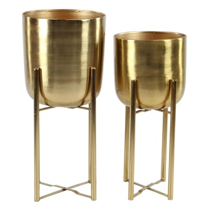 2 Tier Powder Coated Metal Plant <b>Stand</b>, Indoor Floor Standing <b>Corner</b> Shelf Rack for Flower Pots, Home Decor - Product Image 3