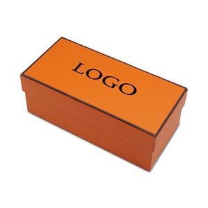 Étui rigide pour lunettes de vue orange avec logo imprimé, forme rectangulaire, style simple pour le rangement des lunettes - Product Image 6