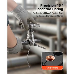 Kit di attrezzi per svasatura eccentrica a 45 gradi per tubi in rame e alluminio da 3/16'' a 3/4'' per HVAC - Product Image 2