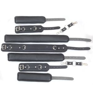 Real Cowhide Leather Manual Instrument Set with Wrist Ankle Neck <b>Restraints</b> for <b>BDSM</b> Bondage Play - Product Image 2