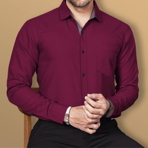Chemise longue pour homme, style européen et américain, grande taille, manches longues, unie, décontractée, fabricant OEM en gros - Product Image 6