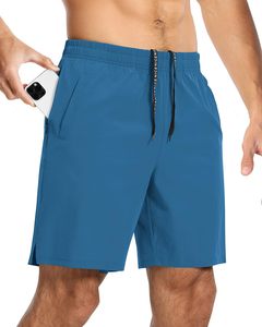 Shorts de sport personnalisés pour hommes, en toile, pour la course et la plage, doux, respirants, tendance, décontractés, avec cordon de serrage, mi-longs - Product Image 3