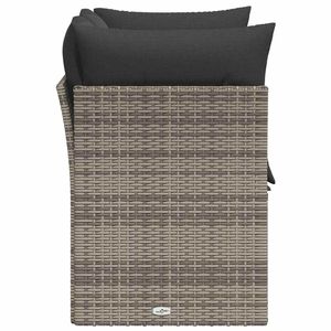 Sofá de Jardín de 2 Plazas en Ratán PE Gris y Acero con Recubrimiento en Polvo para Espacios Exteriores - Product Image 5