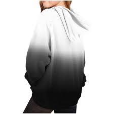 Sudadera Extra Grande con Efecto Teñido por Inmersión de Primera Calidad |   Sudadera minimalista con transición en tonos grises |   Top moderno con capucha y efecto degradado en contraste - Product Image 2