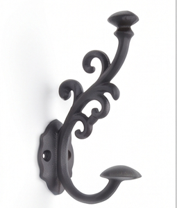 Artisanal Vintage Cast Iron Coat <b>Hooks</b> Elegant Metal Design Rust Resistant Perfect For Stylish Coats Hats And Home Decoration - Product Image 1