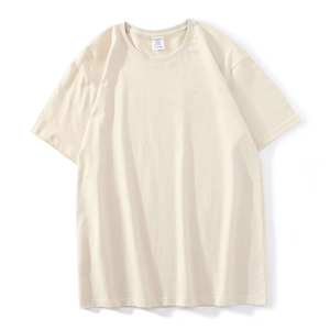 Men's Oversized Solid Purple Short Sleeve O-Neck T-Shirt Casual Knitted Cotton Jersey Fit Regular Length Plain Dyed Style - Product Image 3