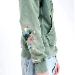 เสื้อฮู้ดดี้โอเวอร์ไซส์สไตล์สตรีทสำหรับผู้ชาย ฤดูใบไม้ร่วง ผ้าฝ้าย 100% สกรีนโลโก้ตามสั่ง พิมพ์ลายดิจิทัล เป็นมิตรต่อสิ่งแวดล้อม ผู้ผลิต ODM - Product Image 5