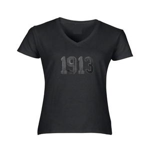 Camisetas Personalizadas de Algodón Suave y Transpirable para Mujeres y Chicas, Diseño Personalizado en la Parte Delantera y de las Mangas, Estilo Sorority - Product Image 4