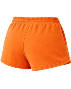Shorts en molleton de coton orange vif personnalisés pour femmes, taille élastique, décontractés, pour l'été, vêtements de détente, fabricant sur mesure, qualité supérieure - Product Image 2