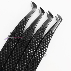 Pinzas para Pestañas RMI con Punta de Fibra de Color Negro Plasma, Pinzas para Volumen de Pestañas Plasma Blue - Product Image 1