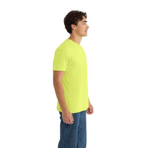 T-shirt classique moderne For Level 6210 100% Coton Ultra Doux Personnalisation Intégrée Jaune Néon Unisexe Vierge Quotidien - Product Image 1