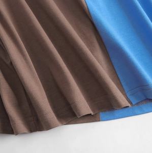 T-shirts Homme Bicolores en Coton 100% de Haute Qualité, Teinture Unie, Logo Personnalisé, Style Hip Hop Décontracté, Col Rond, Manches Courtes – Vente en Gros - Product Image 3