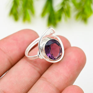 Bagues en améthyste, argent 925, bijoux de luxe pour les occasions spéciales - Product Image 2