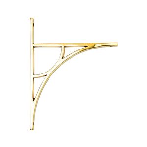 Support d'étagère en laiton à motif géométrique, support d'angle triangulaire de luxe pour étagères murales décoratives pour la maison et l'hôtel - Product Image 2