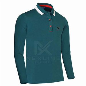 เสื้อโปโลแขนยาวผู้ชายเฮอริเทจผ้าฝ้ายผสมระบายอากาศได้ดีทรงปกติเหมาะสำหรับการเดินทางทำงานและพักผ่อน - Product Image 3