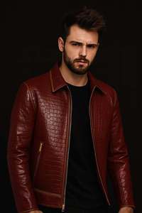 <b>SMART</b> SHINE ENTERPRISES <b>Men</b> High Quality Leather <b>Jacket</b> Soft Full Zip Casual Comfortable Durable Fashion Regular Fit Everyday - Product Image 5