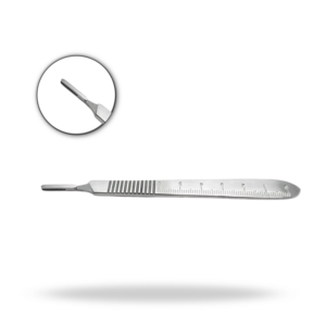 Scalpel Handle #3 Graduated in CM 16cm Neuro Spine Surgical Instrument Stainless Steel Blade <b>Holder</b> Surgical Use - Product Image 1