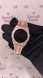 ตัวเรือนนาฬิกาเพชรโมอิสซาไนต์ระดับพรีเมียม ขอบตัวเรือนแบบ Iced Out ใช้ได้กับนาฬิกาสปอร์ต ดีไซน์หรูหราสั่งทำพิเศษ - Product Image 1