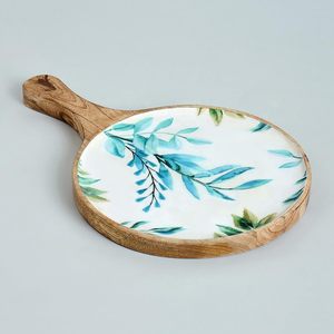 Plateau de service en bois de manguier bleu ciel Florence Design avec poignée pour servir des collations et des plateaux de petit-déjeuner au meilleur prix - Product Image 4