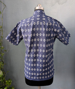 Chemise décontractée en coton à manches courtes pour homme, imprimé géométrique, col rabattu, tissu en coton respirant pour l'été - Product Image 5