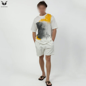 Camisetas de Hombre con Lavado Ácido a Precio Accesible, Tela Cómoda y Transpirable, Modernas y Casuales, Venta al Por Mayor, Tops de Manga Corta para Uso Diario - Product Image 4