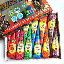 Pasta de Henna sin Amoníaco de Grado Premium, Suministro de Fábrica, Una Caja con 12 Tonos Naturales Multicolor a Base de Plantas, Temporal e Indoloro - Product Image 6