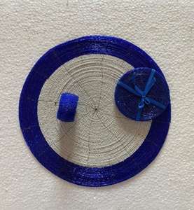 Mantel Individual Ovalado de 14 Pulgadas Hecho a Mano con Cuentas, Técnica de Jacquard de Algodón Bordado, Antideslizante, Lavable, Ecológico para el Hogar - Product Image 3